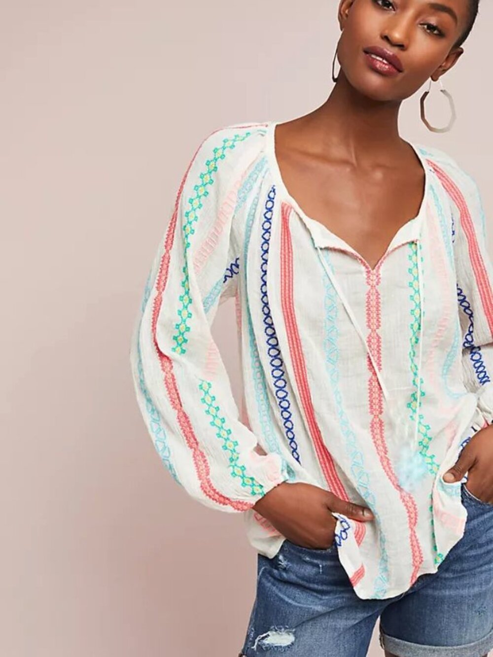 Anthropologie Payal Pratap sz small Manna Peasant top